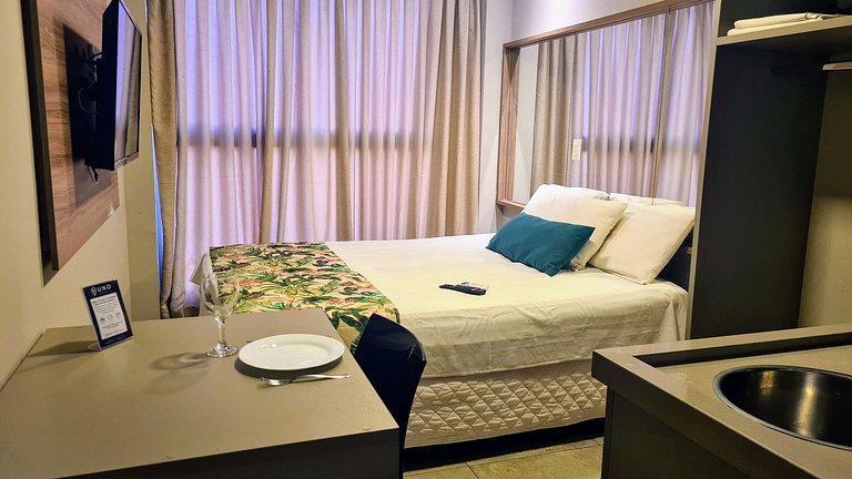 Apto 306 UNO - Lindo Studio Com Vista Mar